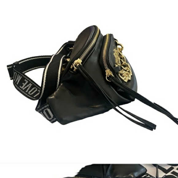 NWT Love Moschino heart chain faux leather belt bag authentic - Picture 5 of 13